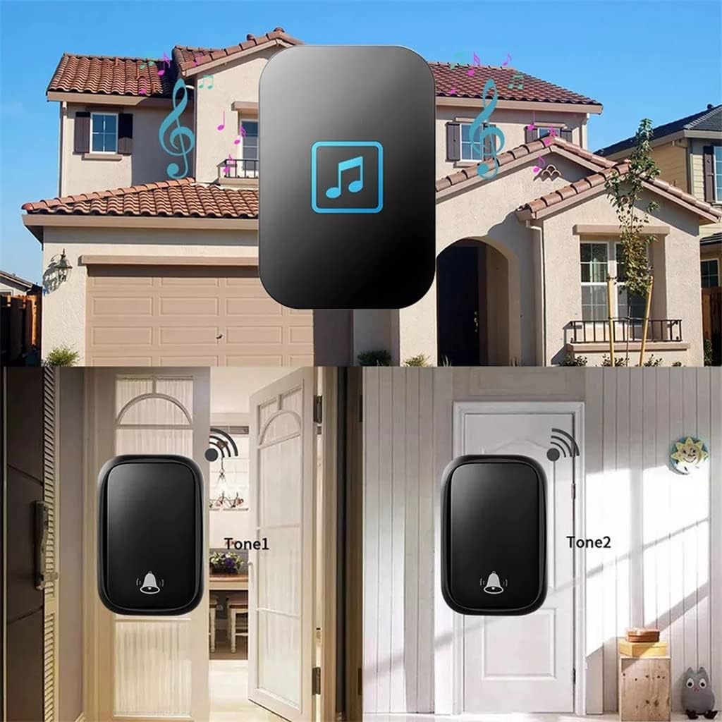 Home Wireless Doorbell 150M Remote No Battery Button Receiver Call Ring Bell