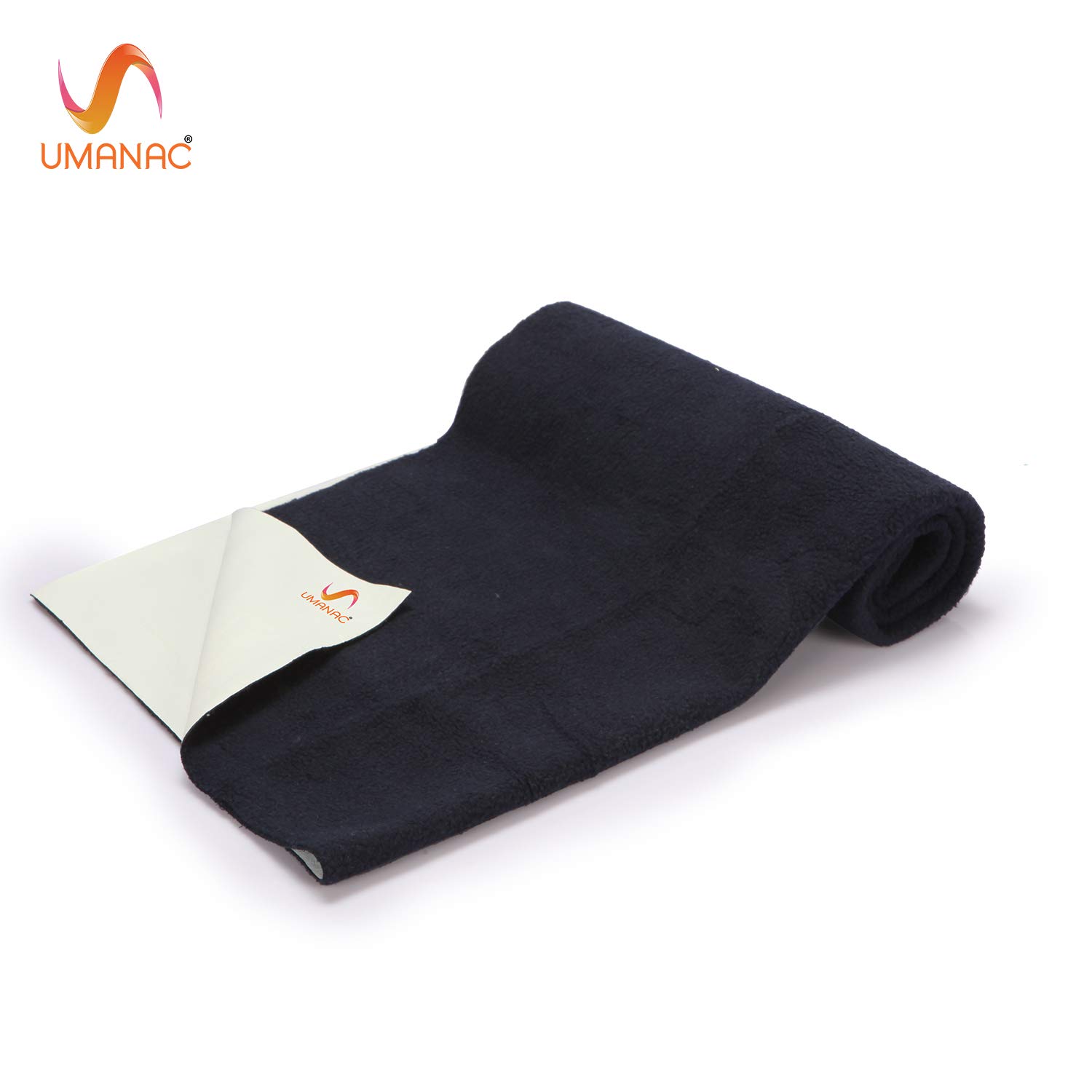 Umanac Baby Waterproof Crib Sheet | Medium(70x100cm), Dark Blue| Bed Pad, Bed Wetting Under pads, Washable, Reusable Baby Bed Mattress Protector | Toilet Training Sleep Mat |Toddler, Children & Adult