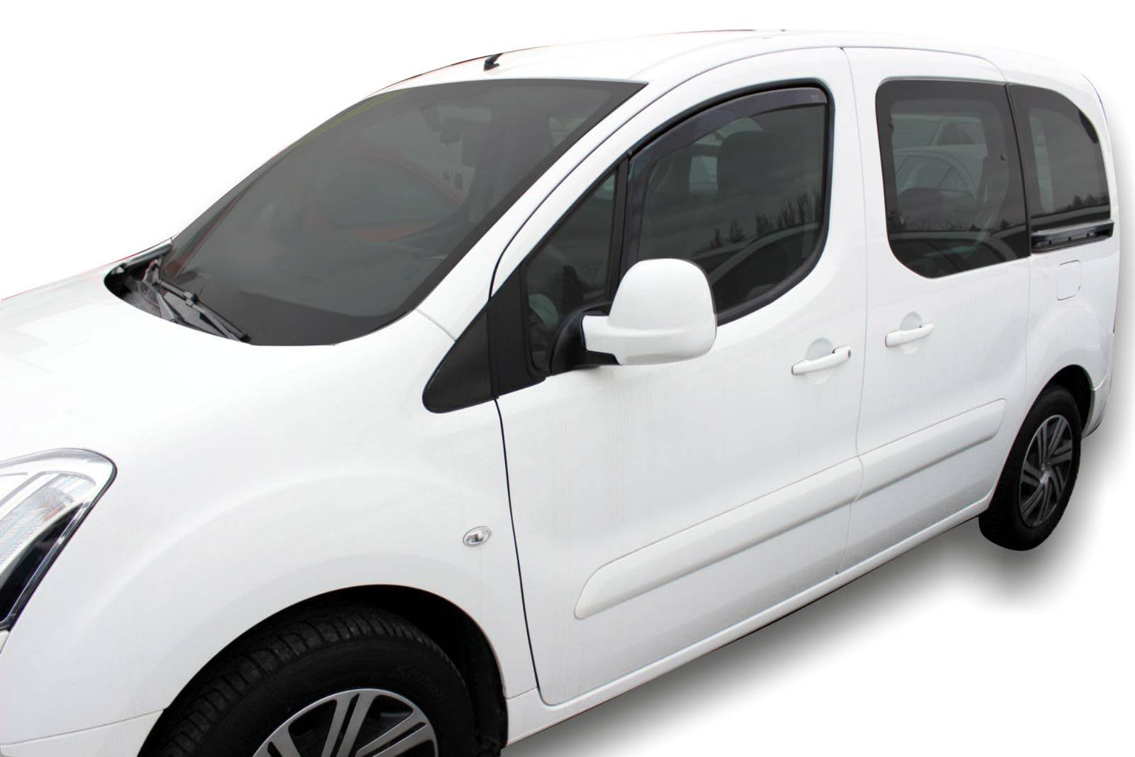 J&J AUTOMOTIVE Windabweiser passend für Citroen Berlingo 2008-2018 2tlg, Heko Regenabweiser Vorne Getönt Dunkel Passform