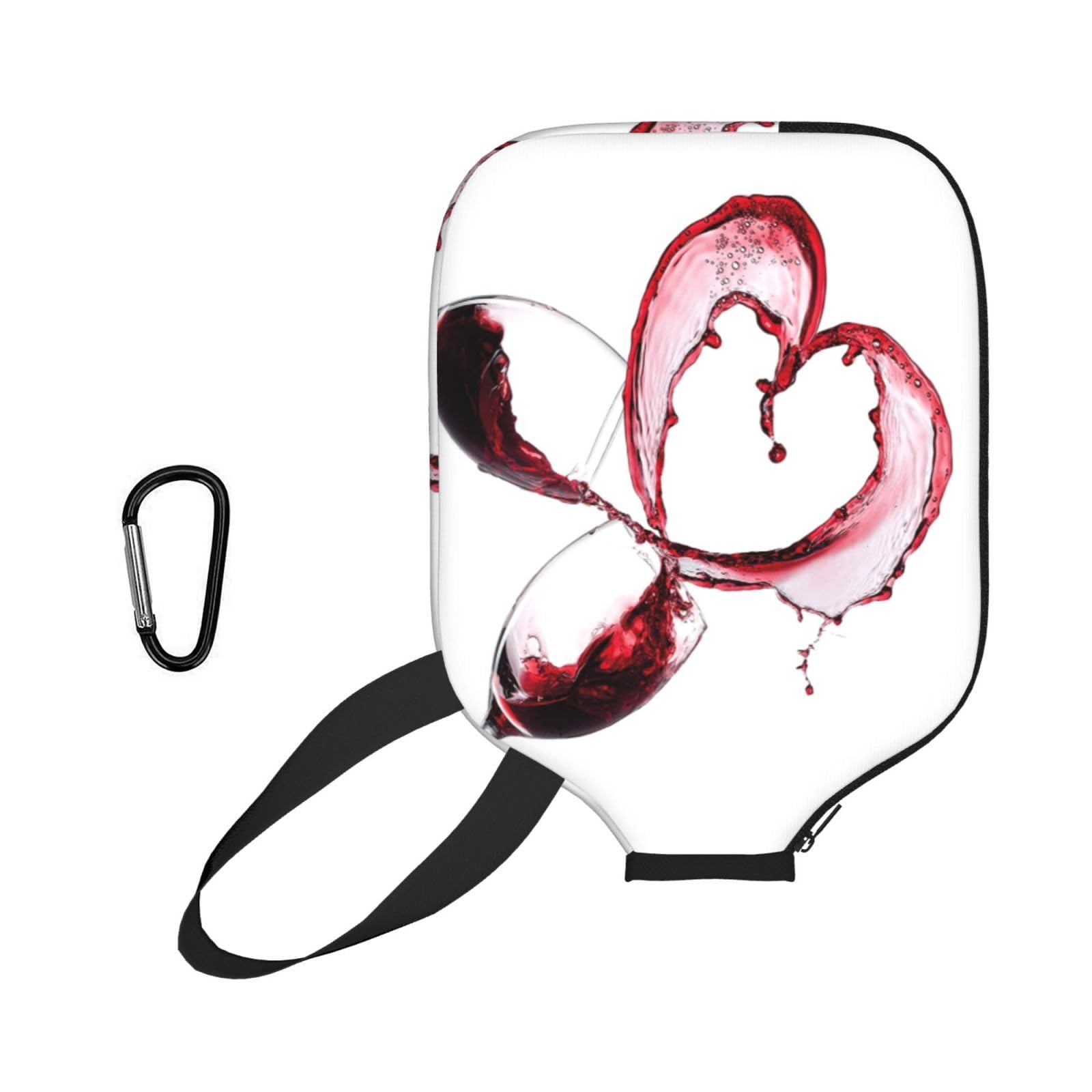 ESNAIUVCD 3d Red Wine Heart Print