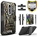 Droid Turbo 2 Case, Combo Rugged Phone Cover with [HD Screen Protector] And Built-in Kickstand and Holster Locking Belt Clip And Circlemalls Stylus Pen For Motorola Droid Turbo 2 (Camo)
