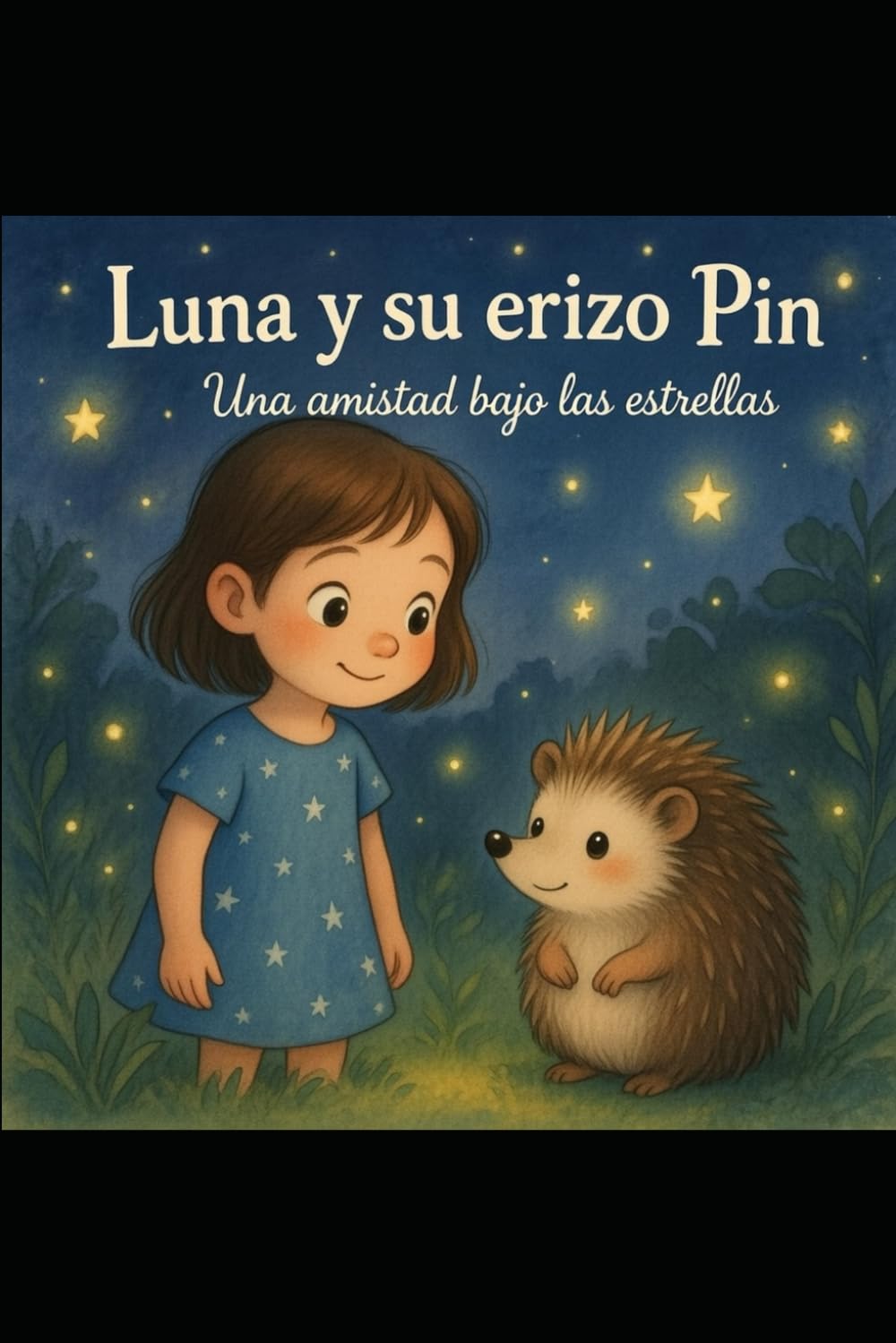 Luna y su amigo erizo: Una amistad bajo las estrellas