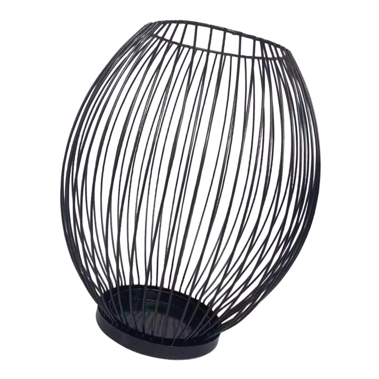 Wrought Iron Candlestick Candle Holder Large 10.5 X 23cm Black Metal Desktop Adornment Wedding Party Table Decoration