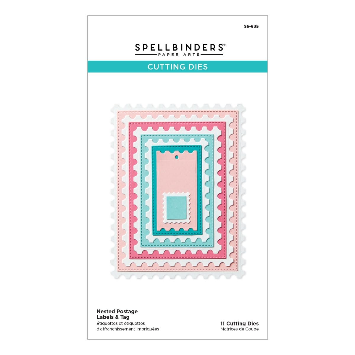 Spellbinders Etched Dies-Nested Postage Labels & Tag