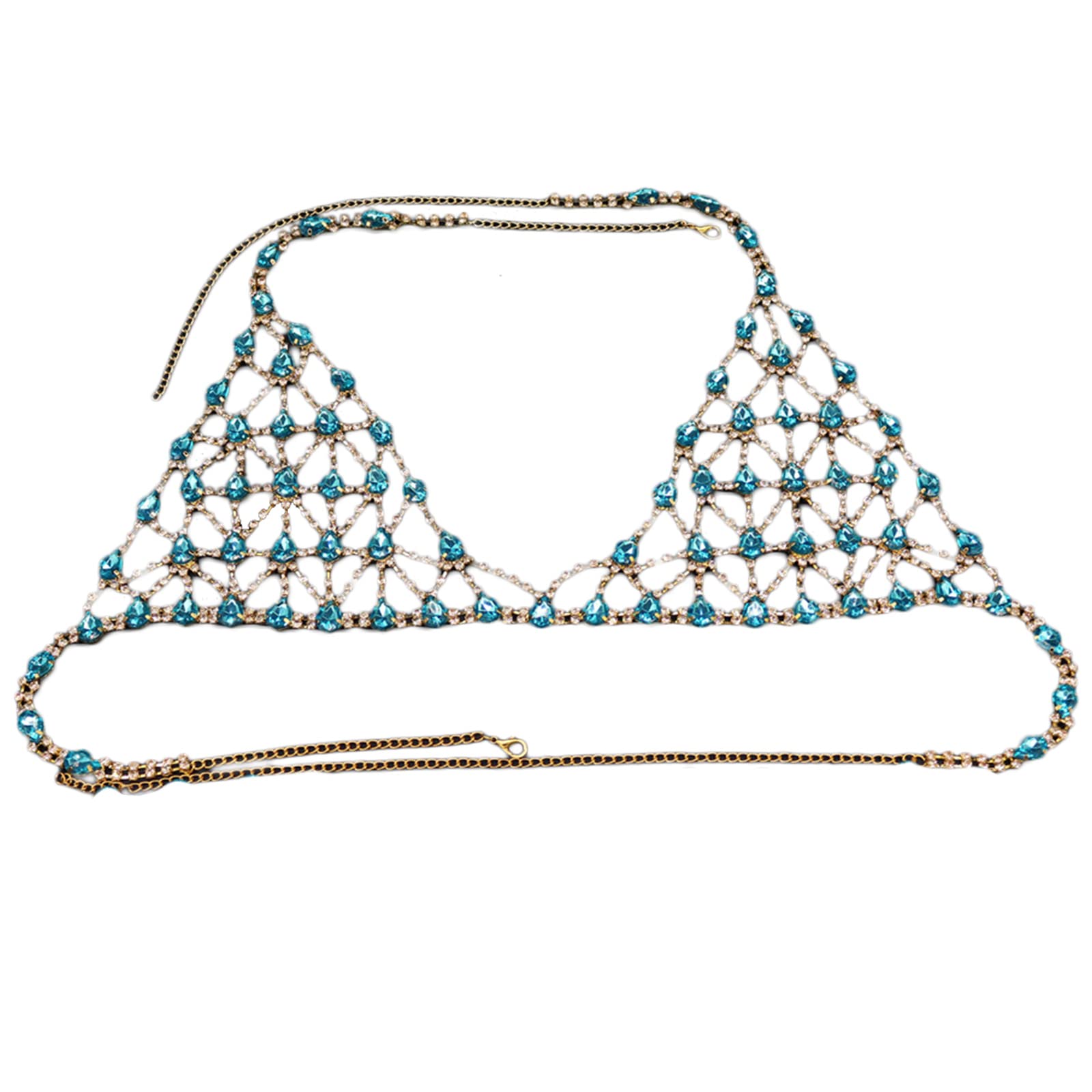 Femmes pour Soutien-Gorge Culotte Ensemble Corps Chaîne Bijoux Harn Soutien-Gorge