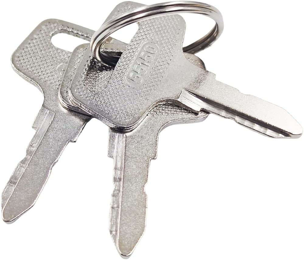 3PCS Ignition Keys 55150 37410-55150 430-158 1900-0916 Compatible with Kubota Tractor B1550D B1750D B2150D BX1500 BX1800 Mower F2260 F2560 F3060 G1700 Generator KJS130D KJS150V