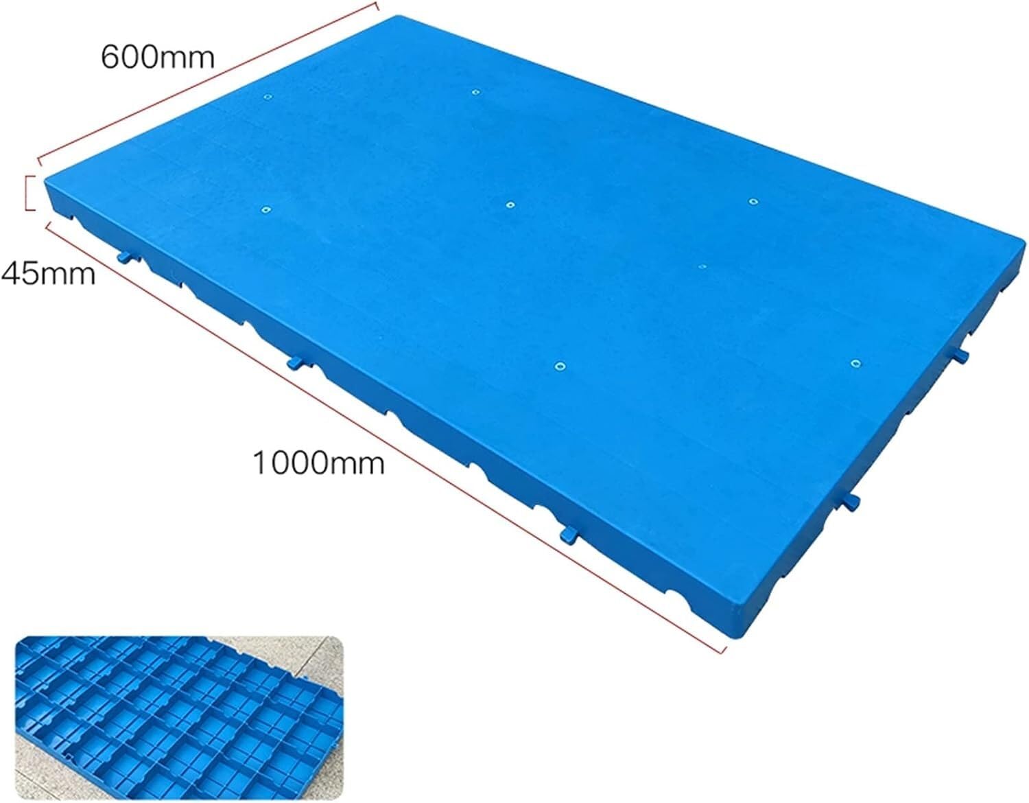 Material nuevo de alta capacidad de carga Paletas de plástico livianas, seguras y resistentes, estanterías de almacenamiento de polietileno, for contenedores de granos de supermercado y jardín (color: