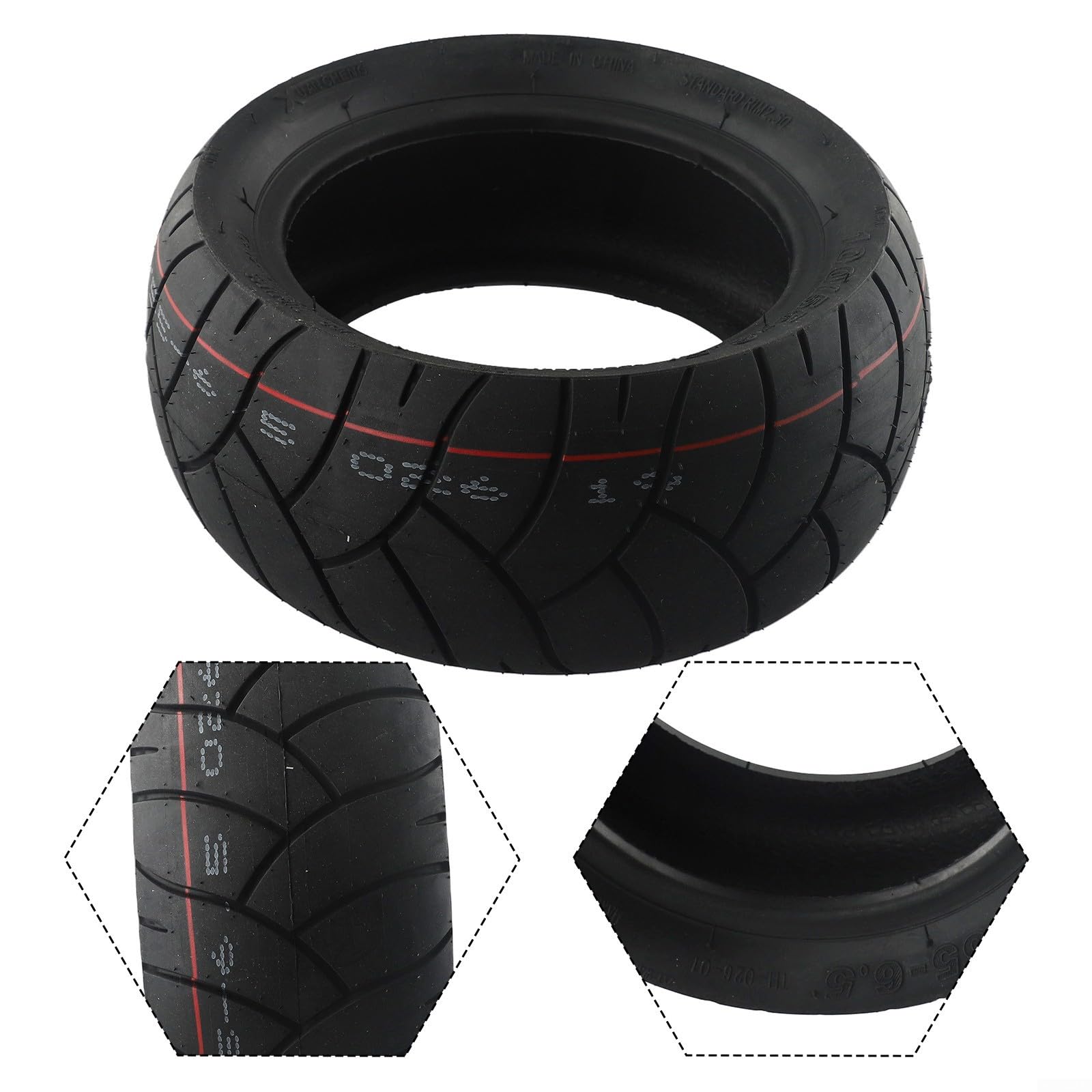 Sin para cámara 100/55-6.5 Para Scooter Eléctrico Sin para