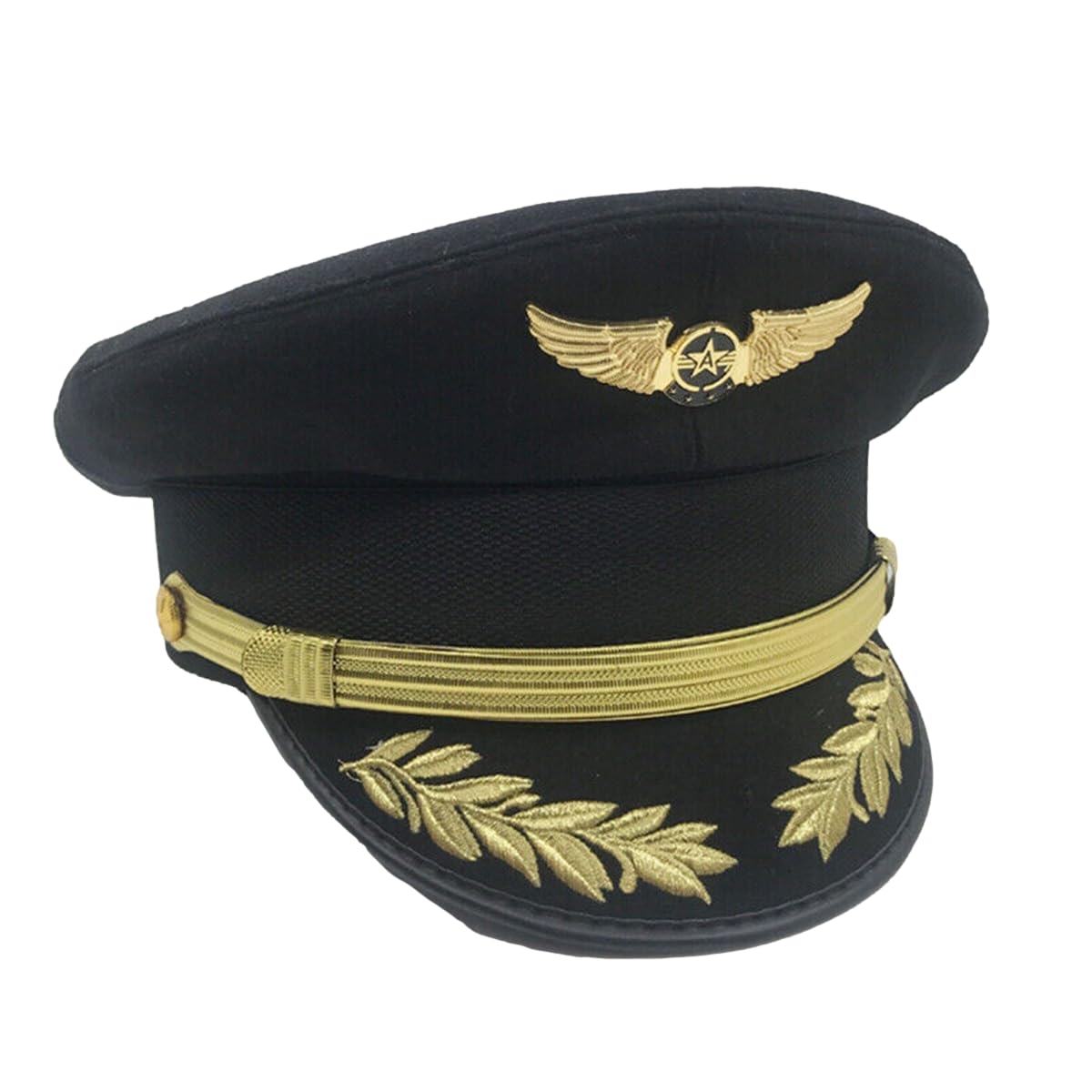 GK-O Pilot Cap Airline Captain Hat Uniform Hat Party Cap Military Hats Cosplay Costume
