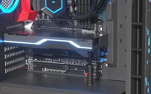 Miniatura 7 de Soporte de GPU, 2.75-4.52 pulgadas GPU Sag soporte con hoja antideslizante, soporte de GPU para evitar el hundimiento de la tarjeta gráfica (negro)