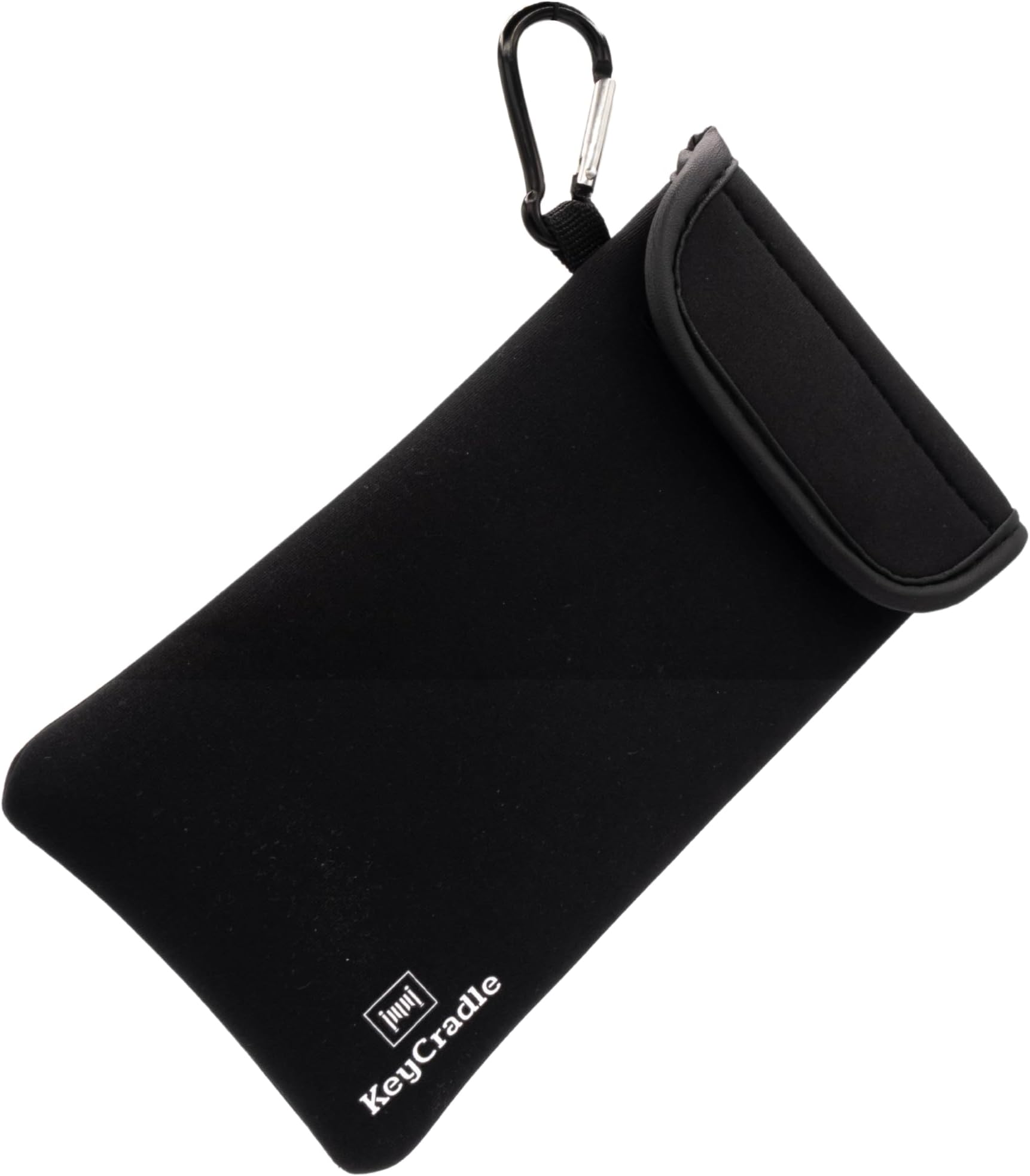 Phone Sock โ Neoprene Phone Pouch for up to 7 inch Phones with 2 Carabiners, Neck Lanyard & Wrist Strap โ Black