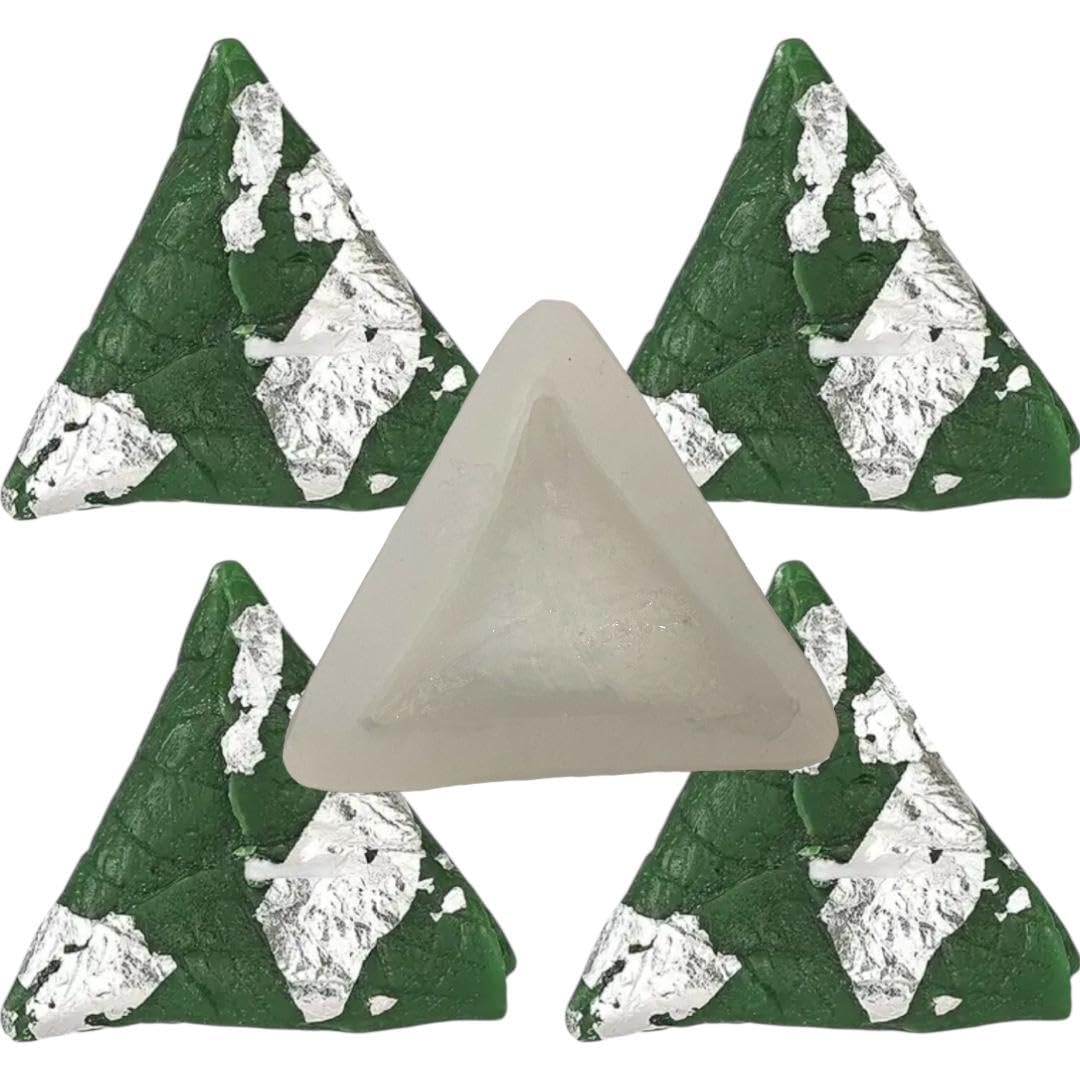 KROKIO® - Paan Silicone Mould for Candle Making Mold 3D Triangle Shape Resin Art Craft Moulds Soap Fondant Banarasi Paan Mold Chocolate Cake Decoration (ASM112-80) 2