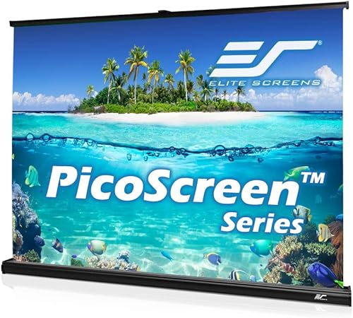 Elite Screens PicoScreen Series, pantalla de proyector manual ligera y ligera, 45 pulgadas 16:9, pantalla de proyección de fibra de vidrio portátil