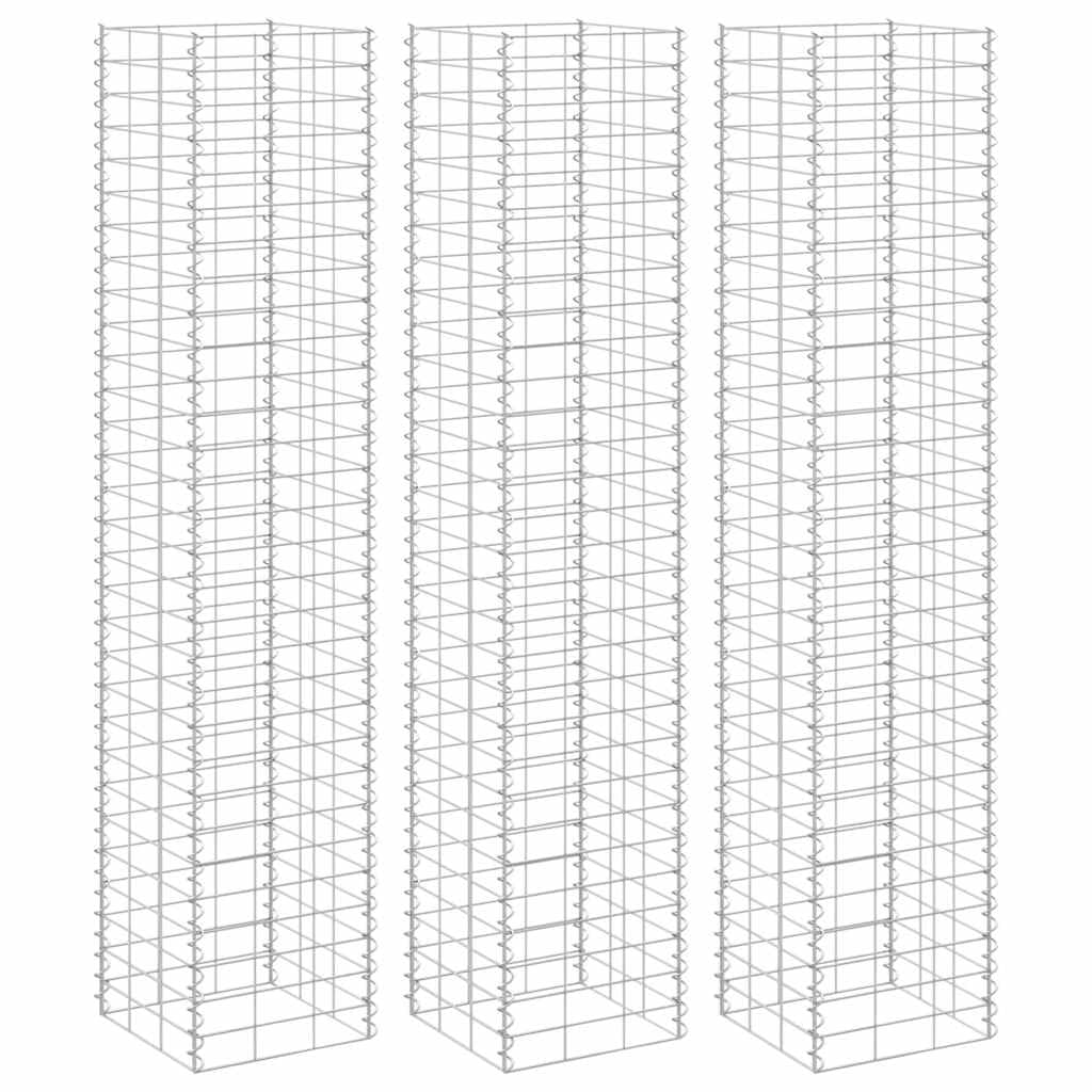 Lumanois Fioriere Rialzate a Gabbione 3 pz 30x30x150 cm in Ferro, Casa e Giardino,Prato e giardino,Giardinaggio,Vasi e fioriere, 16.85kg-151250