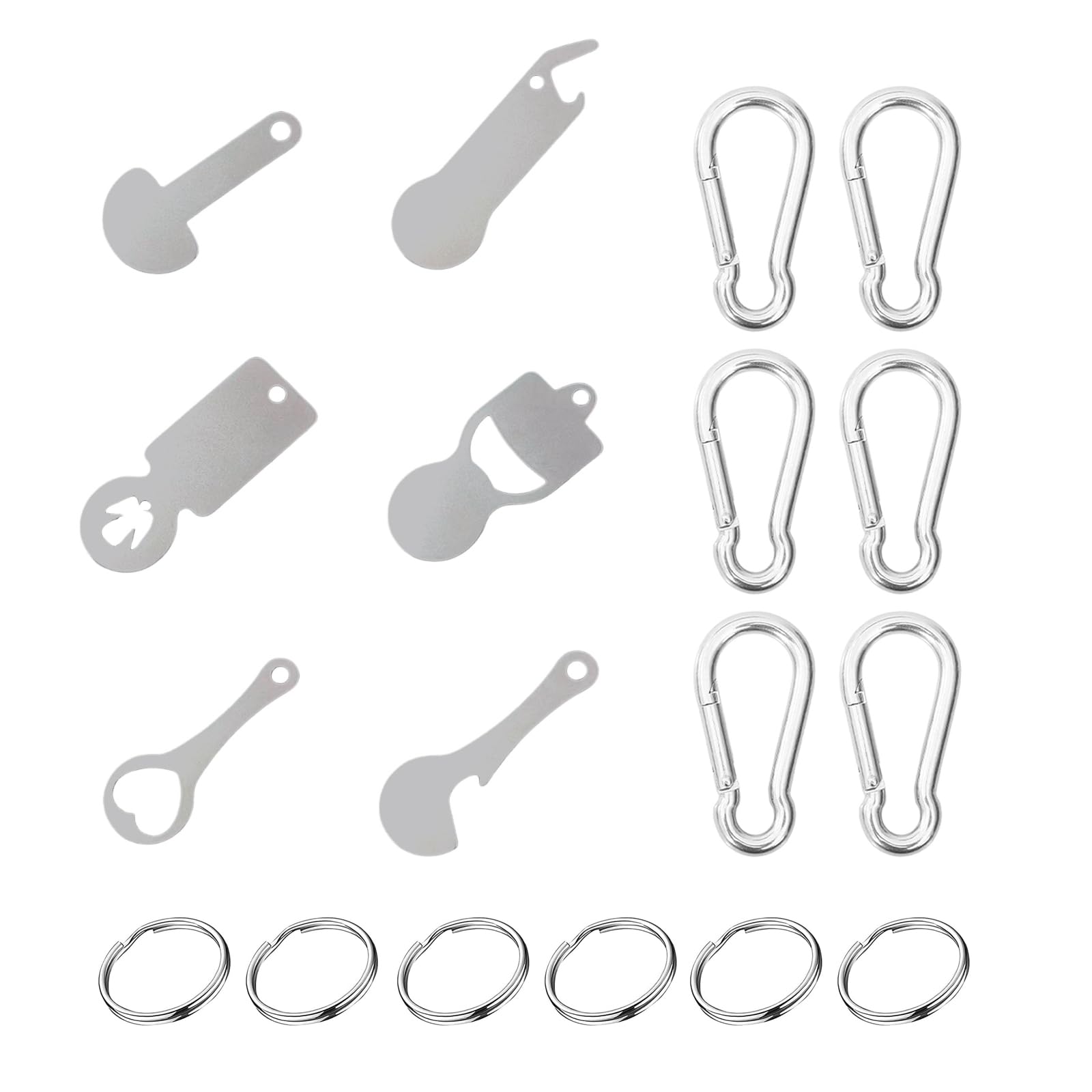 Chiavi Per Carrello Della Spesa - Gettoni In Acciaio, Con Portachiavi, 16 Pezzi - Foto 8