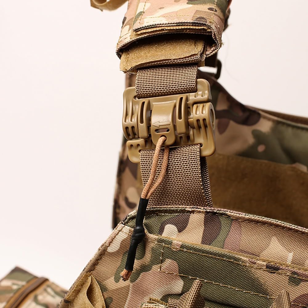 Chaleco Táctico con Bolsillos Modulares Multifuncionales, Sistema MOLLE de Liberación Rápida, Chaleco Ajustable con Gran Capacidad de Almacenamiento para Outdoor