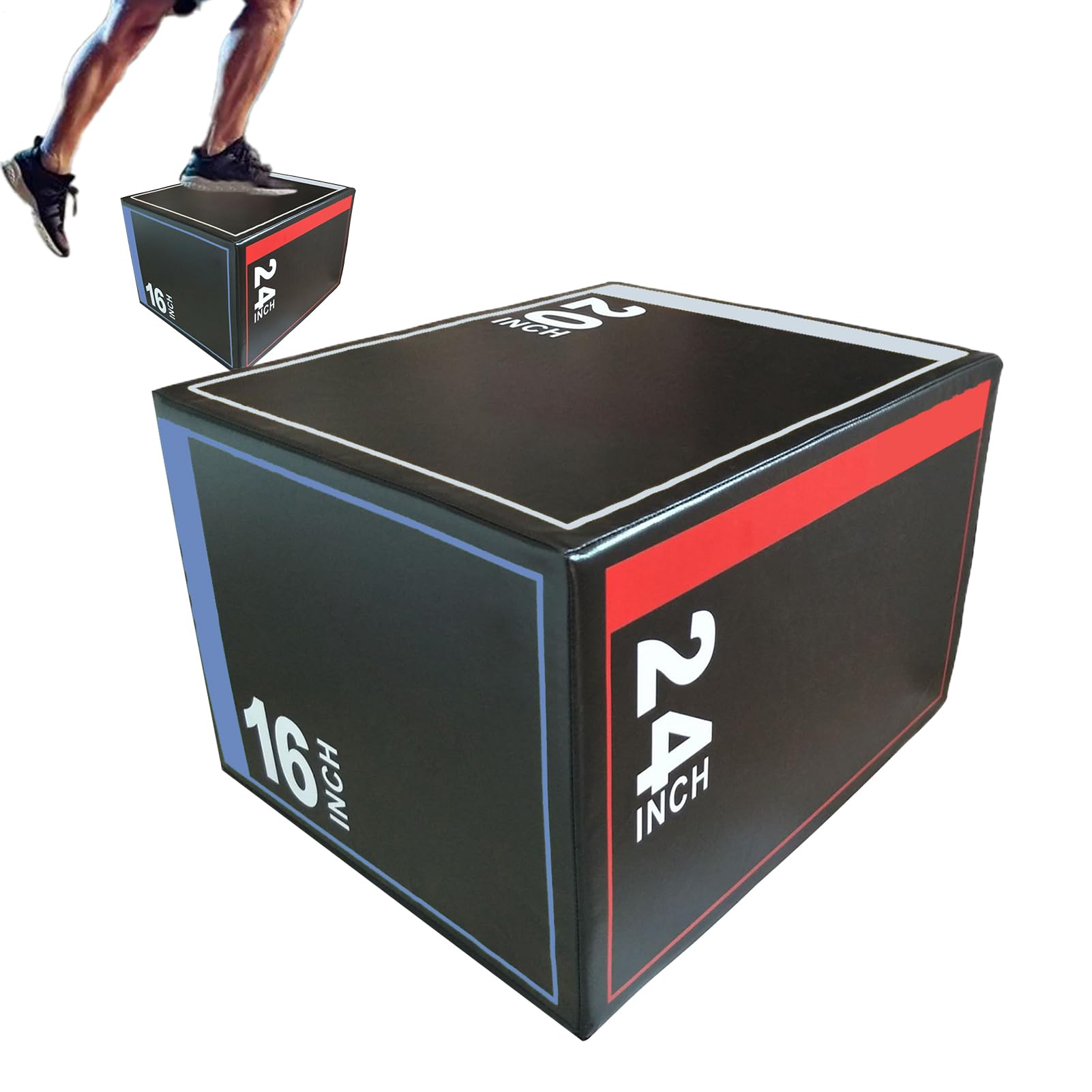 Cassetti per salti per palestra a casa, cubo fitness antiscivolo | attrezzatura di allenamento per l'equilibrio, per principianti e giovani, squat, sollevamento