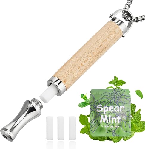 Miniatura 5 de 3 paquetes de núcleos de sabor a menta verde a base de plantas para respirar collar para romper hábitos naturalmente  9 núcleos totales se adaptan a