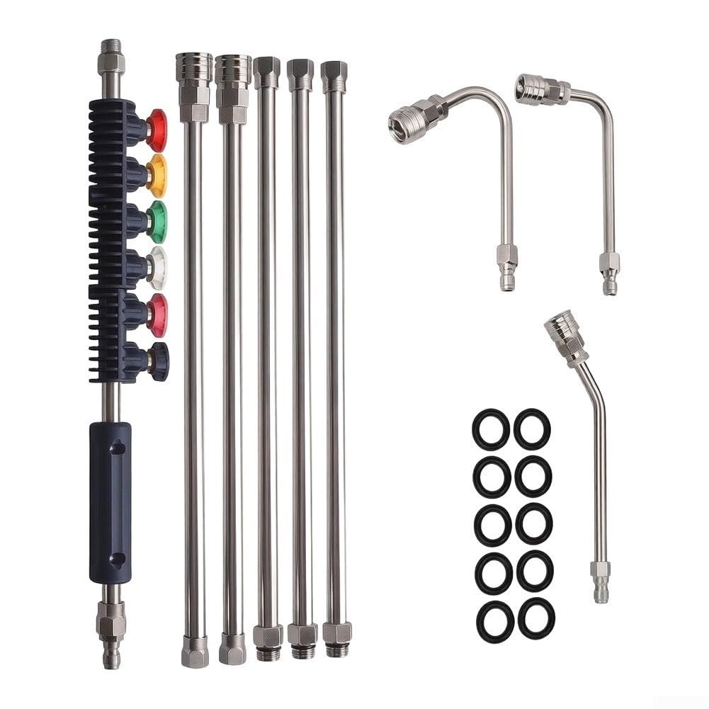 Kit Rallonge Nettoyeur Haute Pression 9pcs Acier