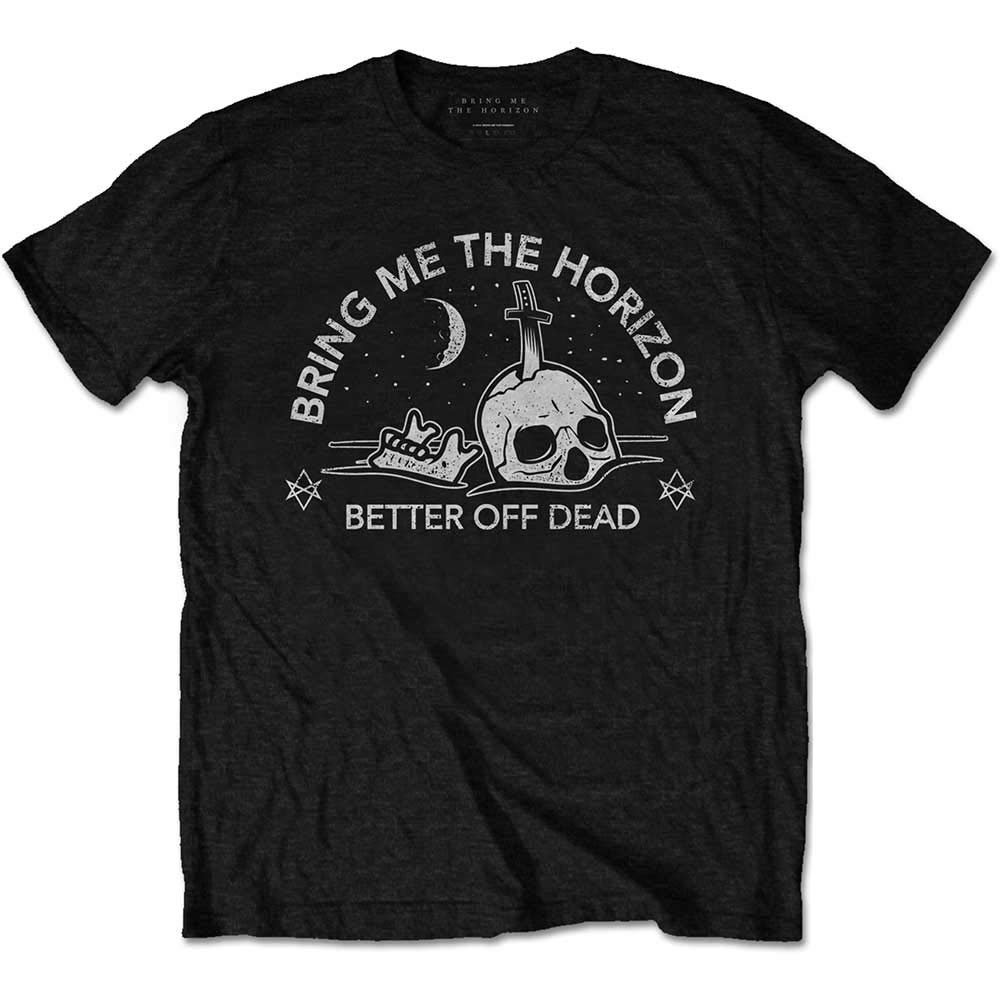 Bring Me The Horizon Men's Happy Song T-Shirt, Black (Black Black), Large (Size:Large)