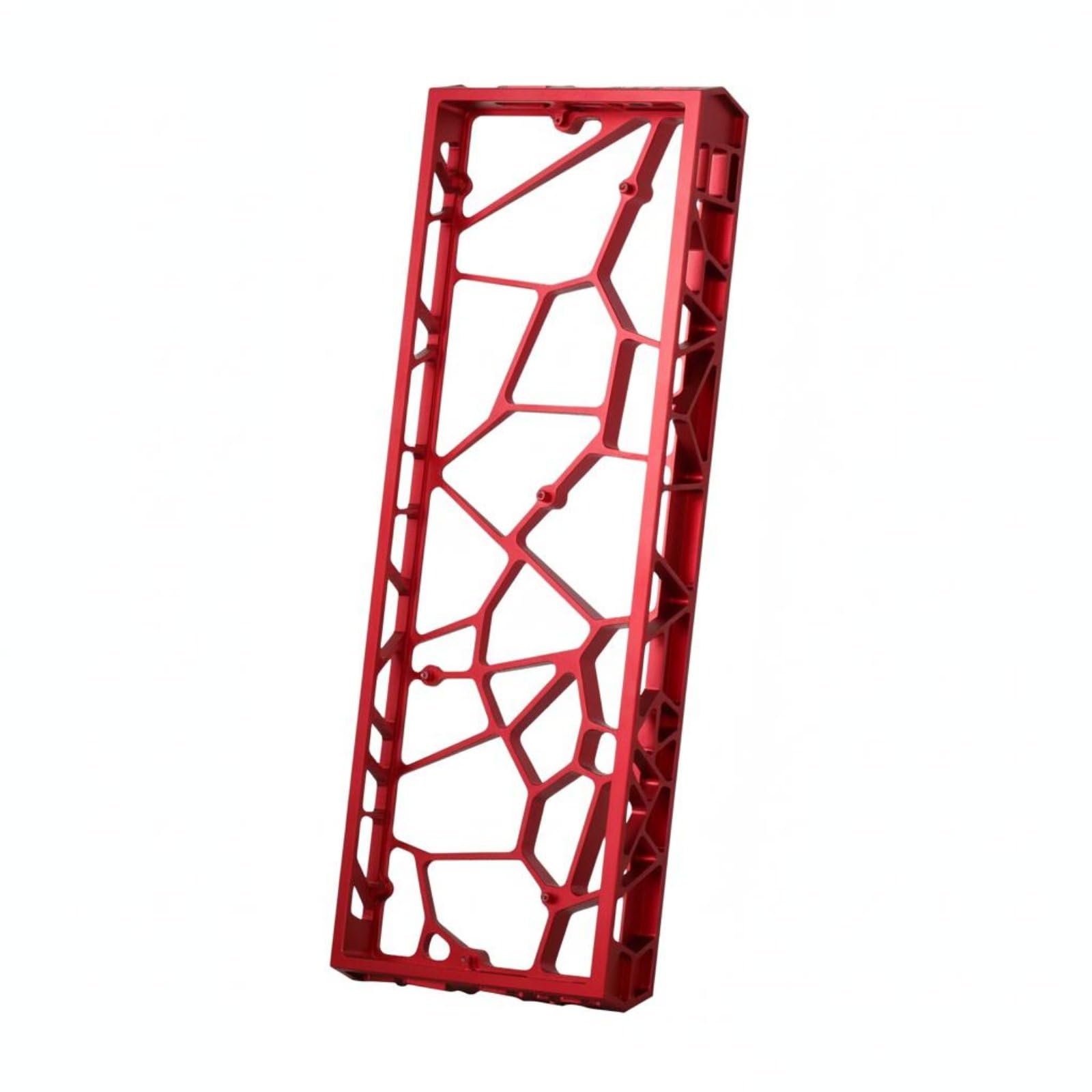 Carcasa de Teclado Mecánico 60 Aluminio Chasis Marco Caja con Aleación Fresada CNC Textura Suave Anti Esqueleto Geométrico Puerto USB C Desmontable, Red