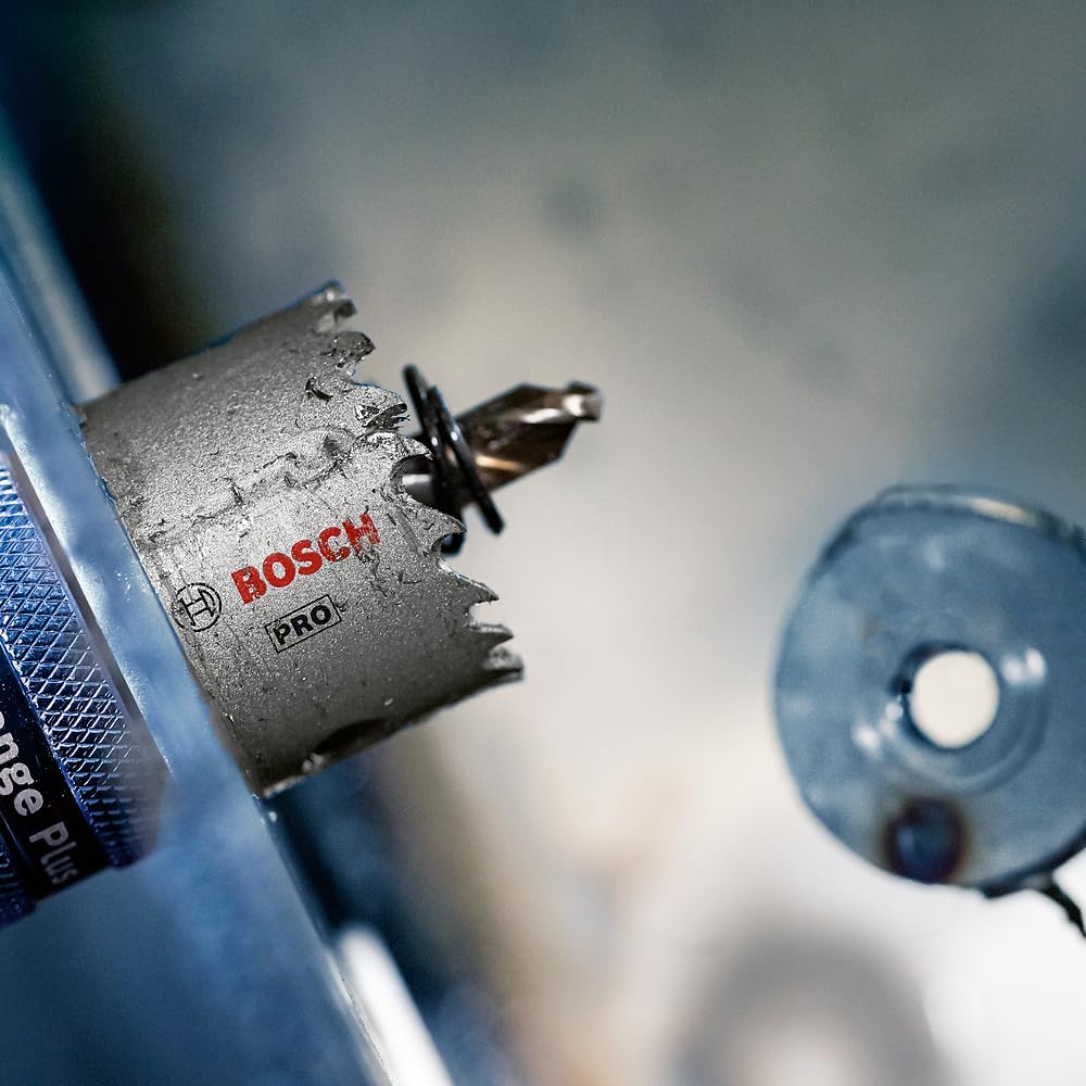 Bosch 1x Scie trépan PRO Sheet Metal Power Change Plus (pour Tôles en acier inoxydable, Tôles en acier, Ø 16 mm, Professional Accessoire Perceuses/visseuses rotatives)