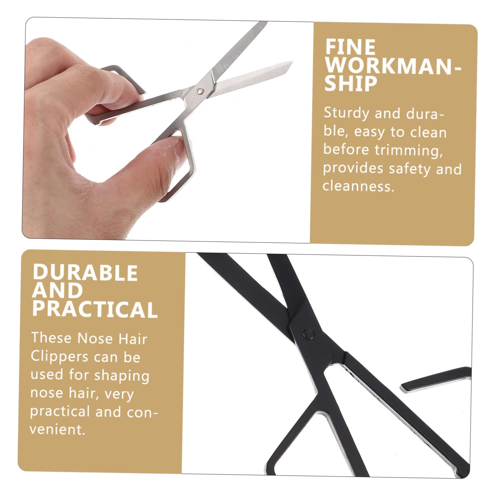 10pièces Ciseaux Acier Inoxydable Pour Épilation Du Nez Sourcils Outils Manuels Poils De Nez Et Sourcils Pratique Pour Hommes Et Femmes