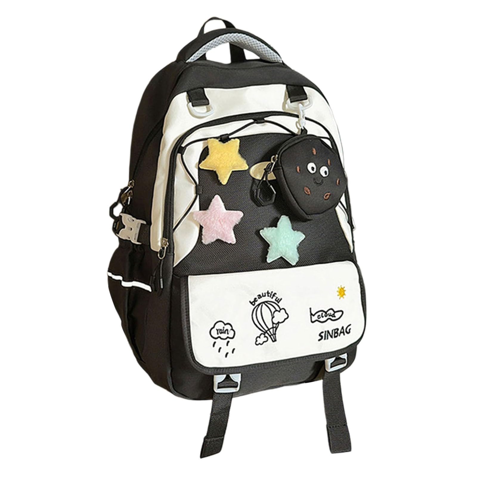 Zaino Scuola Bambina Zaino Elementari Ragazza Cuori Rosa Glitter Design Fashion Impermeabile Leggero con Multi Scomparto Grande Capacità per Scuola Viaggio