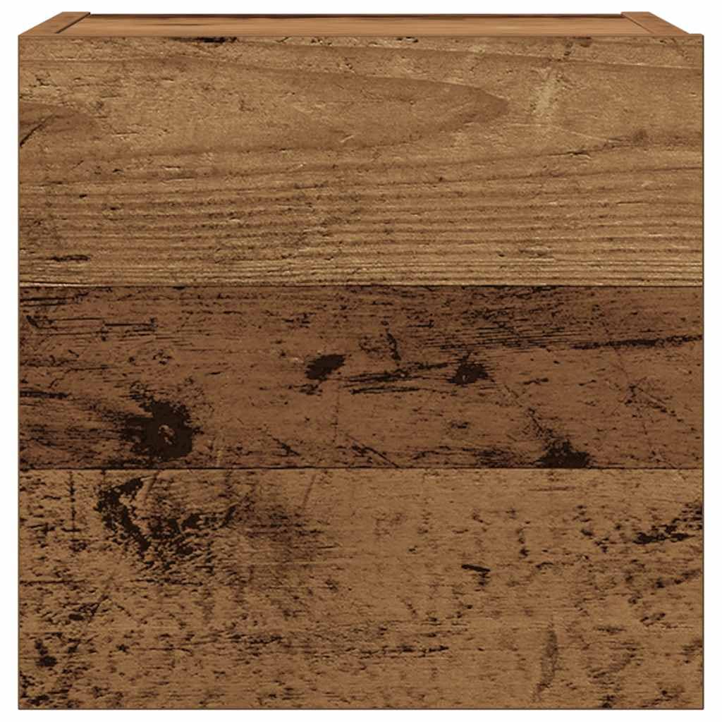 Juego de muebles de pared de 8 piezas en madera vieja de material a base de madera, estilo elegante y moderno con gran espacio de almacenamiento.