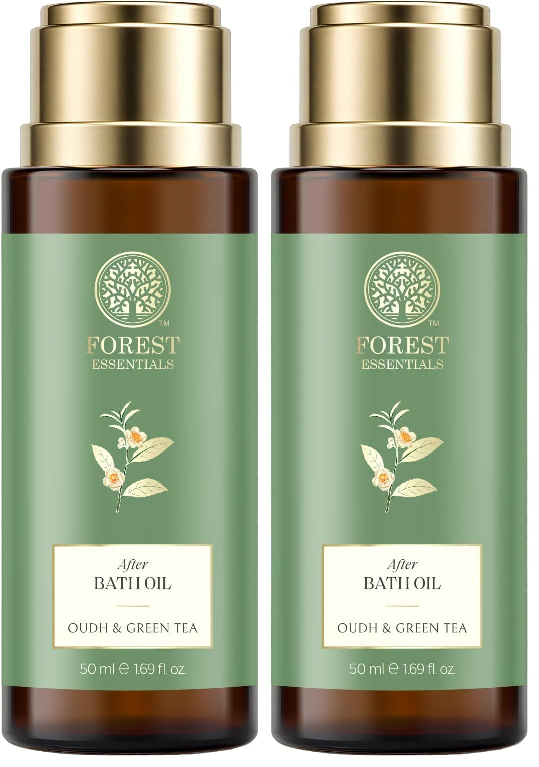 Forest Essentials After Bath Oil Oudh & Green Tea | After Shower on Wet Skin | Keeps Skin Hydrated in just 2 Mins | For Lightly Scented & Soft Skin | For Daily Use (Pack of 2)-picture-30