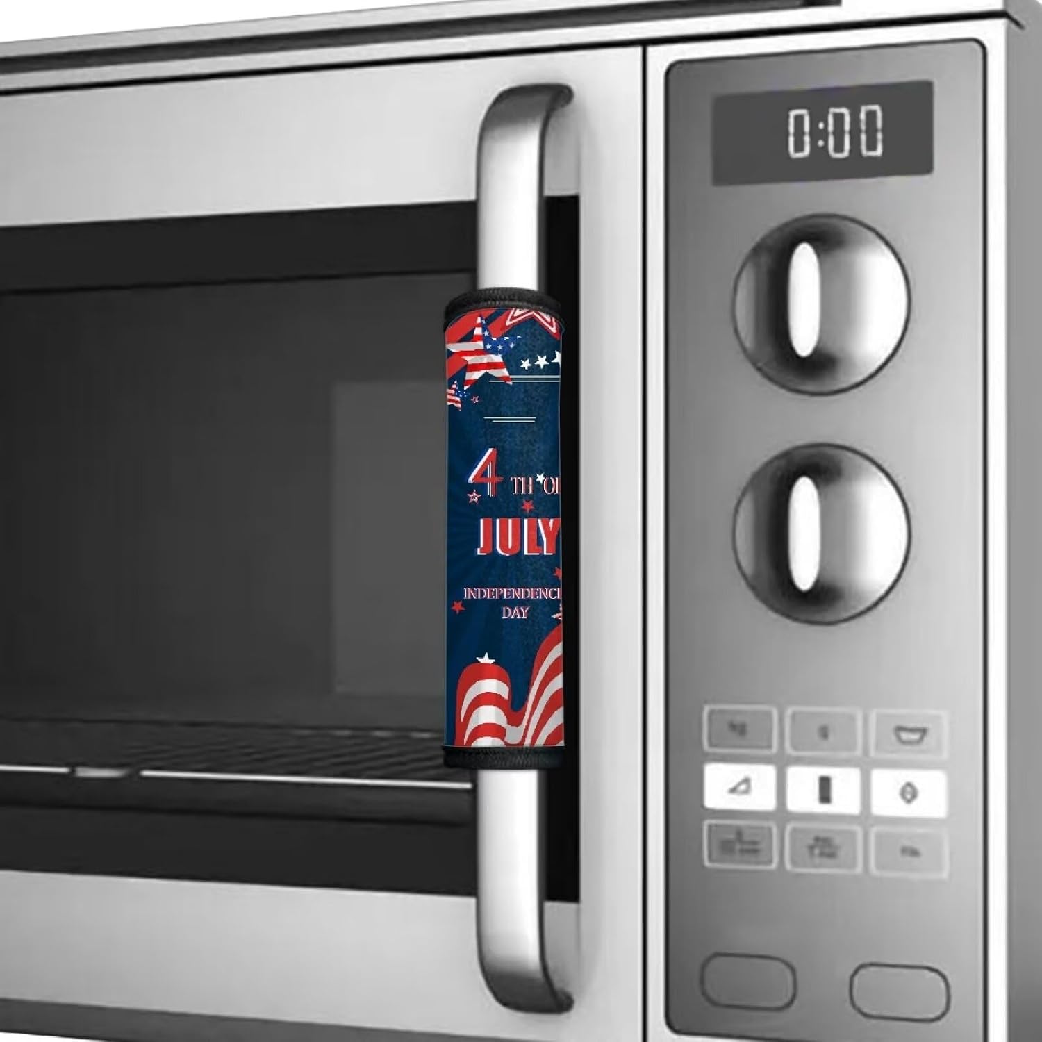 America250 Cabinet Handle Covers Pack of 8, Anti-Skid Kitchen Appliance Armrest USA Flag Decoration Mat for Fridge Dishwashers Microwave Kitchen Decorations