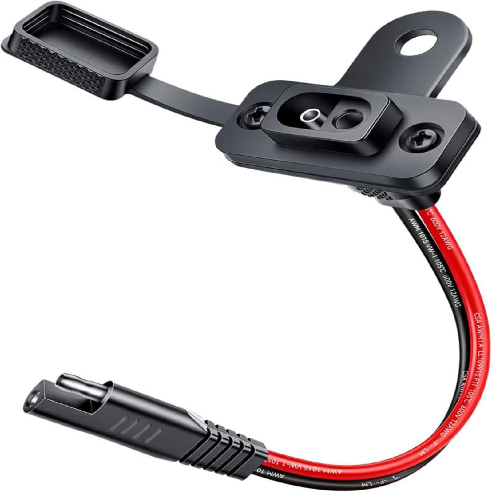 SAE Charging Port Mount Low-Profile SAE Port with Mounting Bracket High-Current Extension Cable for Long-Distance Riders, Garage Maintenance-image-26