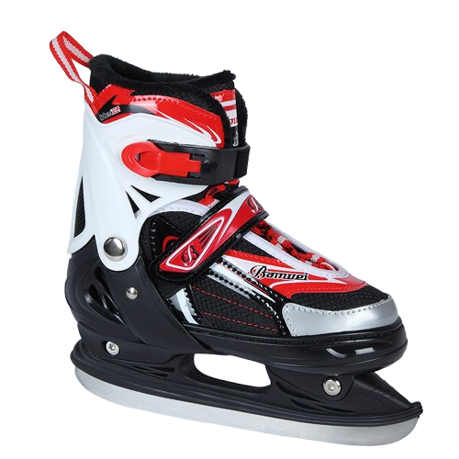 Patins à glace Ice Skates pour Les Adolescent Garçon Fille,Patins À Glace avec Système De Laçage Rapide Et Boucle À Poussoir pour Un Maintien Sûr,Patins réglables en 4 tailles（Trois couleurs）