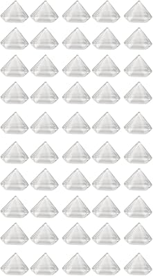 50PCS Nail Polish Color Card, Clear Glass Nail Art Color Display Tips DIY Nail Tips Color Chart Manicure Tool for Beauty Salon Nail Art