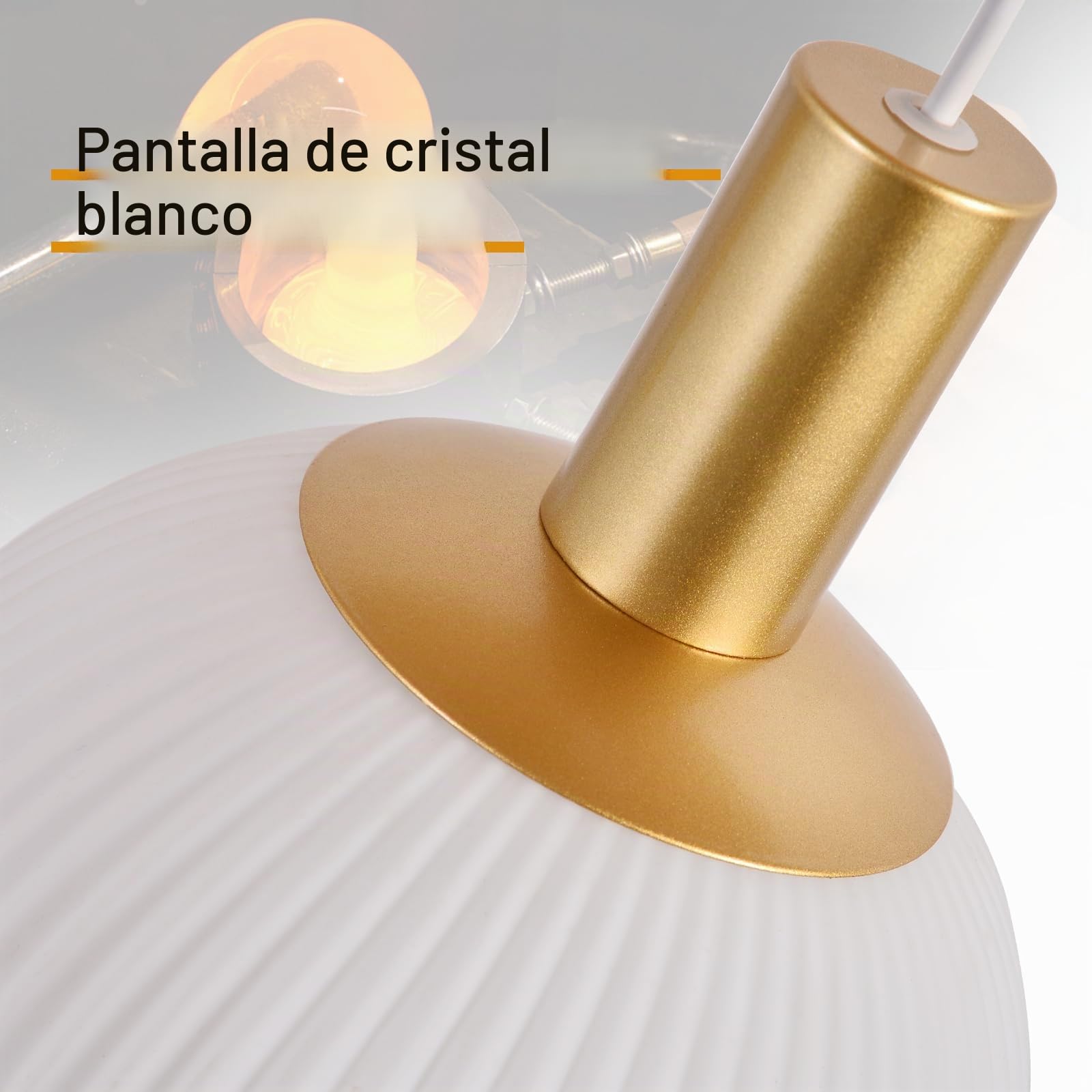 CBJKTX Lámpara Colgante de Mesa de Comedor de Cristal - E27 Lámpara