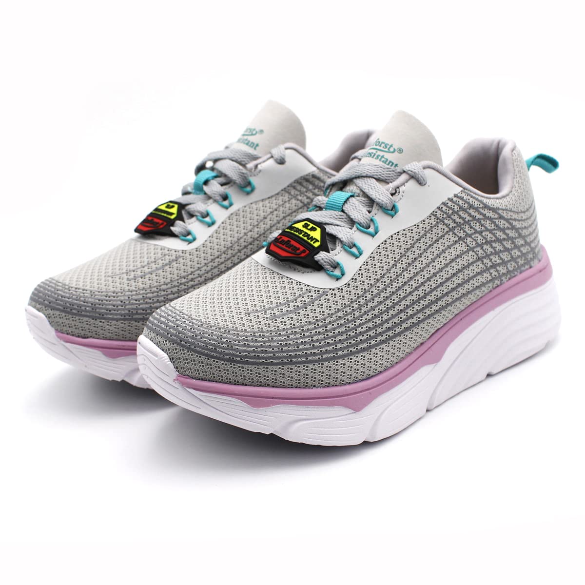 Laforst Womens Pink Fusion Xtreme Comfort Slip Resistant Sneaker 11