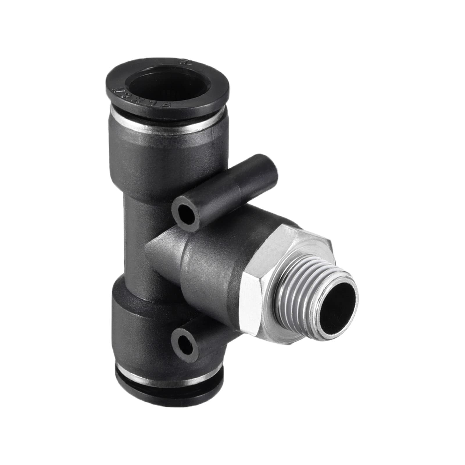 Raccord à pousser en T G 1/4 mâle 12mm pour système pneumatique
