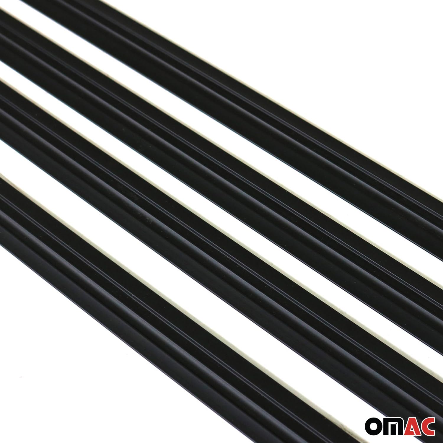 OMAC Lot de 4 baguettes de protection de portières latérales compatibles avec Audi A3 2012-2024 en aluminium noir