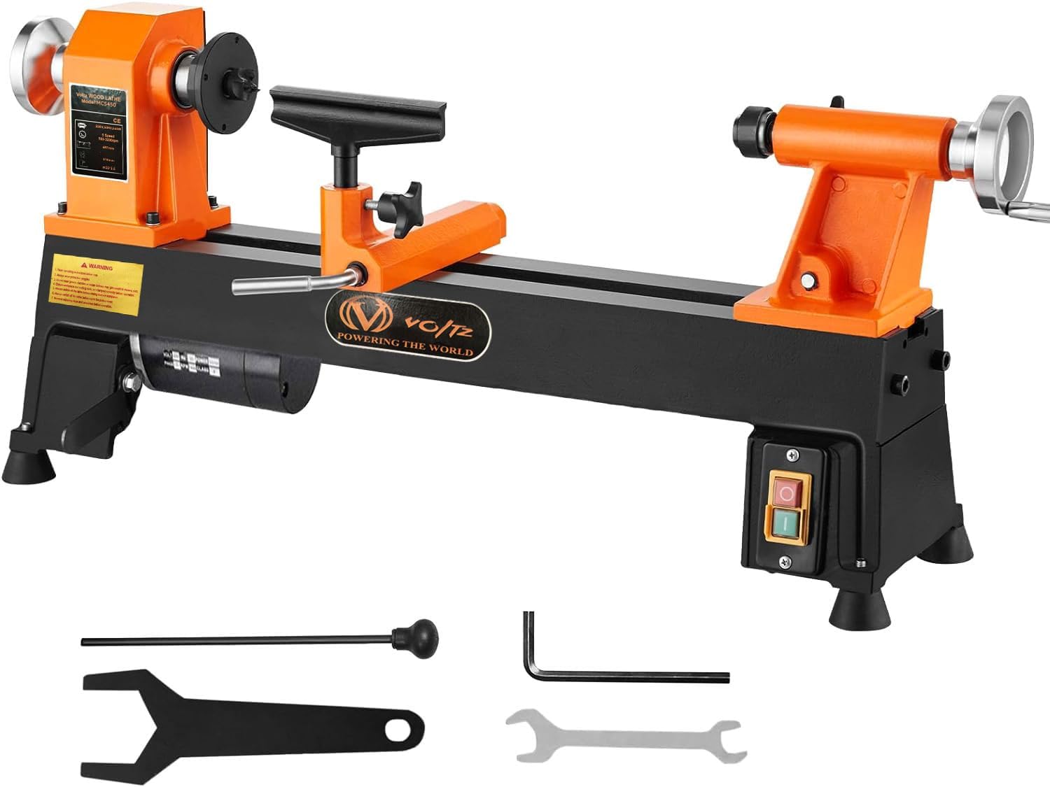 VOLTZ MCS450 - Wood Lathe Power Wood Turning Lathe 450mm 550W Mini