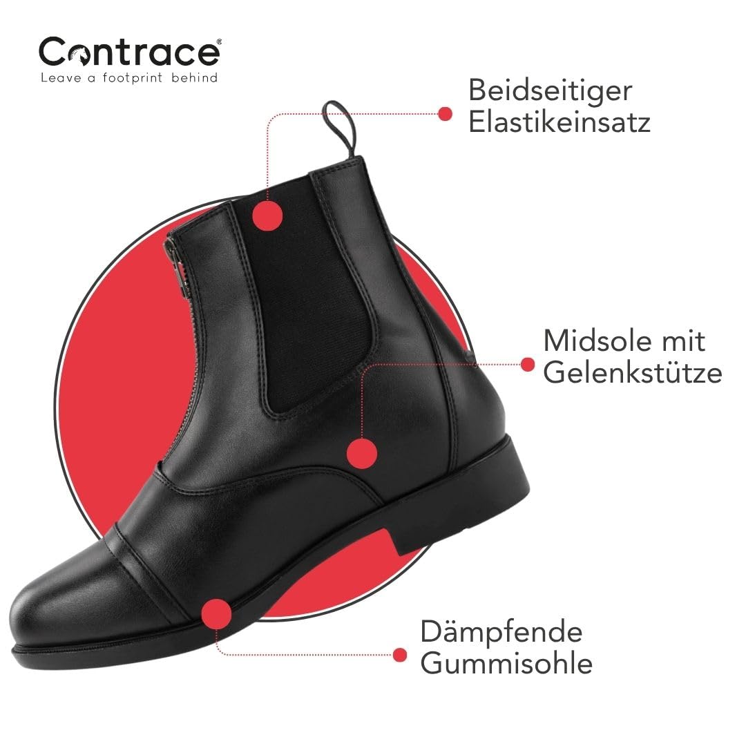 Vegane Reit-Stiefeletten FZ Winter – Schwarz – Gr. 29-46