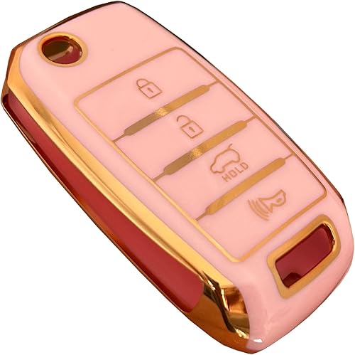 Miniatura 5 de Funda para llavero Kia de TPU para llavero Kia Rio Optima Soul Sportage Sorento Carens (rosa)