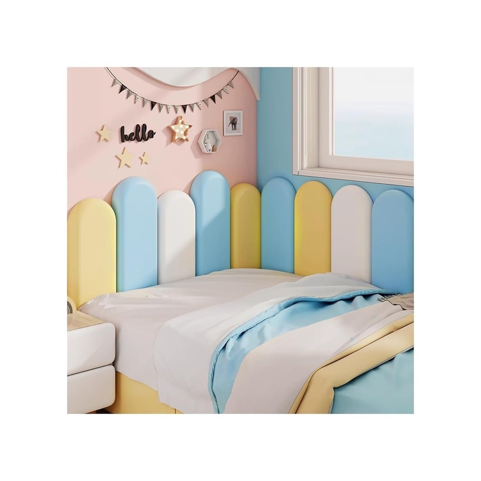 Coussin mural anti-collision pour éviter les chocs contre le mur du lit