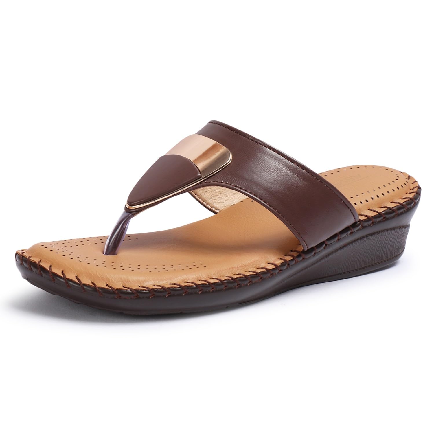 Vendoz Women Orthopedic Doctor Sole Comfort Series Brown Sandals (B0D3TP85ZX) Amazon Price History, Amazon Price Tracker