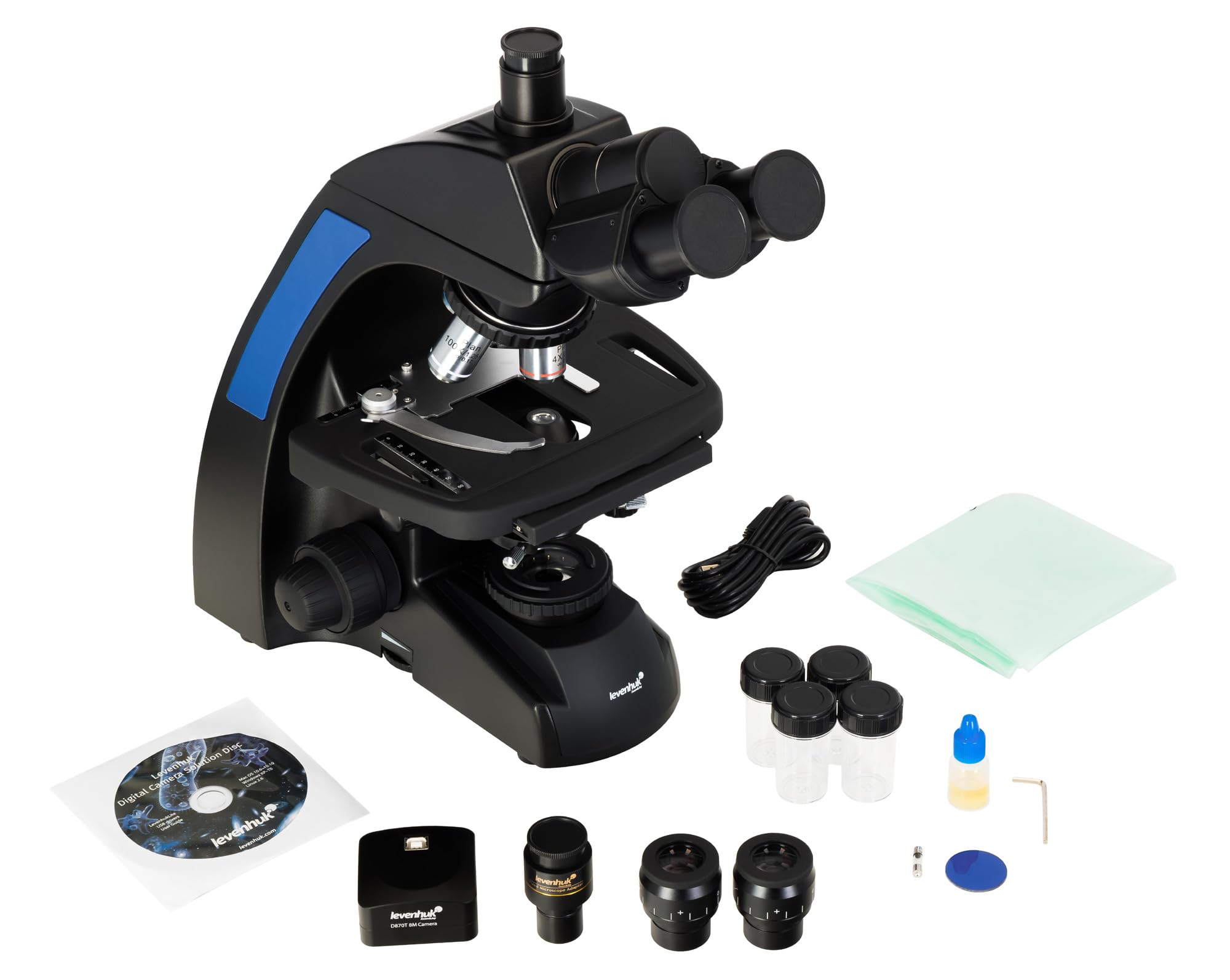 Microscopio Trinocular Digital Levenhuk D870T 8M