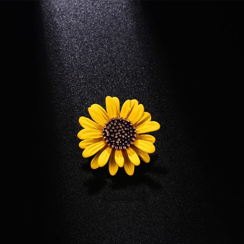 Image of Colorful Daisy Sunflower Brooch Pins - Bohemian Style Flower Lapel Pins Badge Dress Neckline Pin for Women Girls