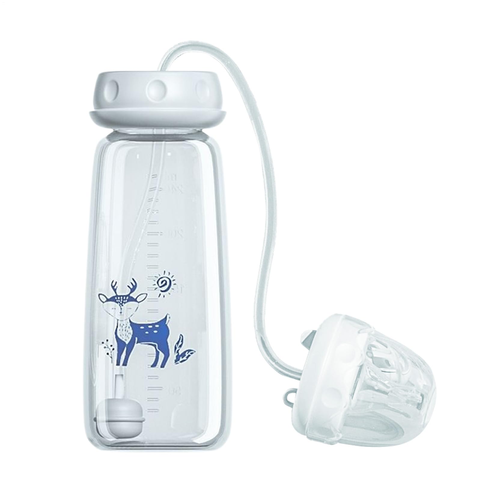 Anti Kolik Trinkflasche - 240ml Handfrei Babyflasche Aus Silikon, Verstellbare Schnellfluss Milchflasche, Für Eltern Unterwegs Zu Hause Im Schlafzimmer Küche Kinderzimmer Und Hotel Reisen