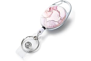 Badge Reels - Double Sided Badge Holder with Keychain and Retractable Pull Cord