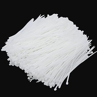 Self Locking Wire Cable Zip,1000 Pcs Tie Fasten Wrap 6 Inch Nylon Zip Tie By Magicorange (3X150mm, White)