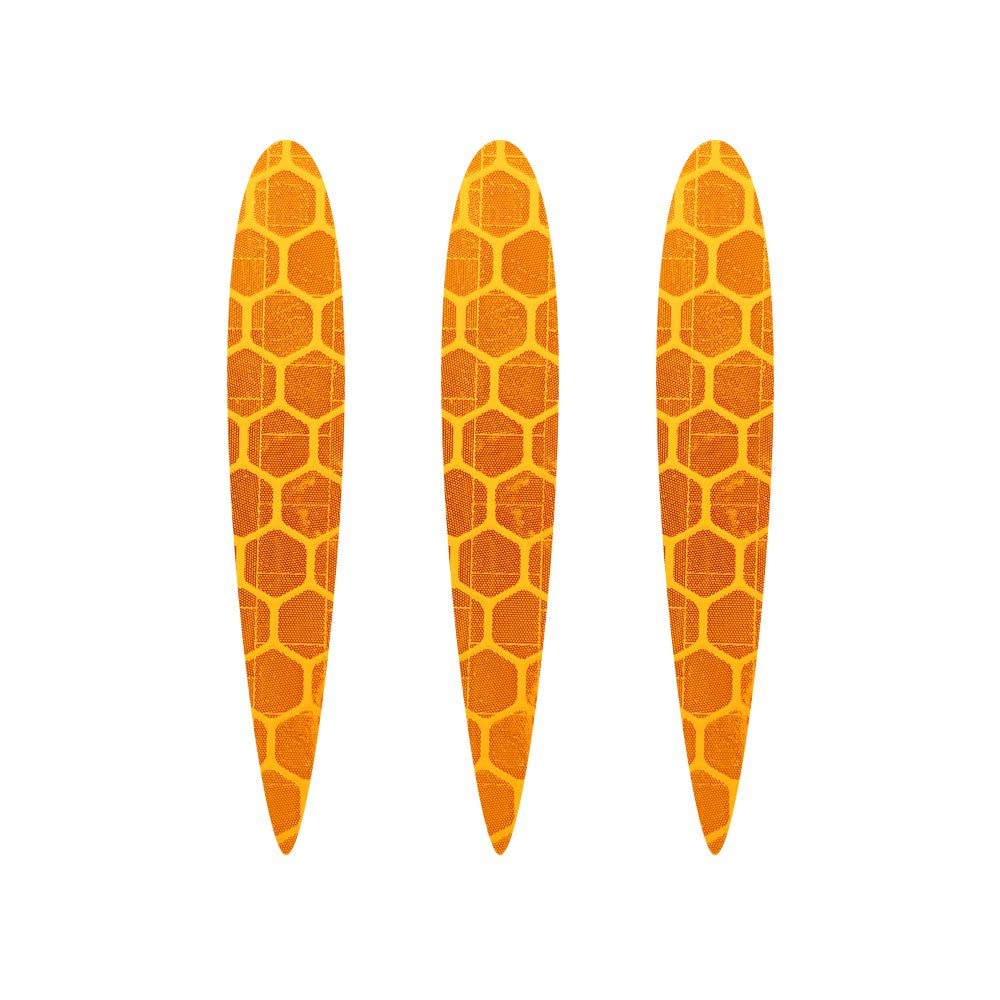 Diamond Refractive Stickers Arrows, Flat, Orange, Set of 3