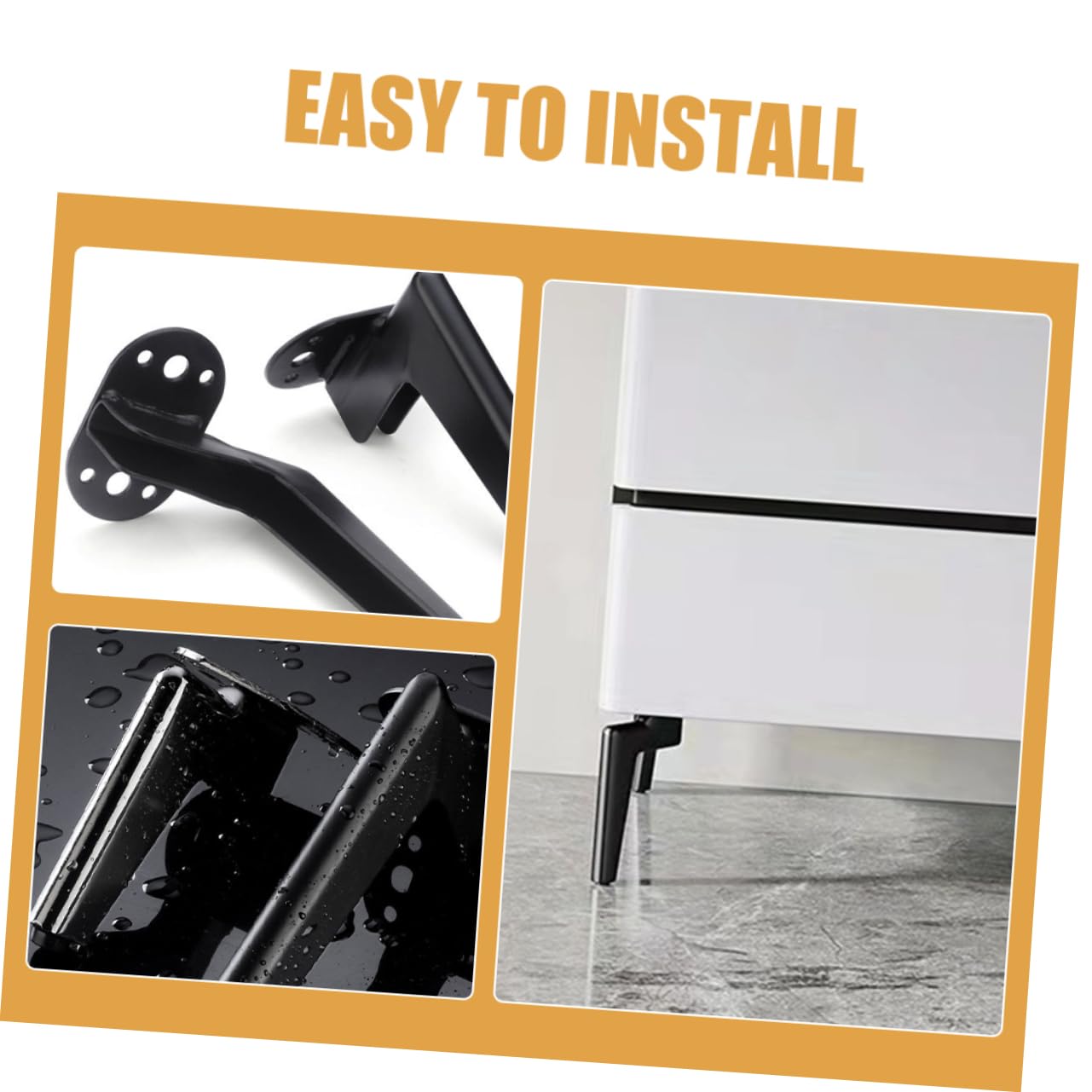 Uonlytech 4pièces Meuble Métal Adaptés pour Canapé Armoire et Table Rechange pour Meubles de Canapé